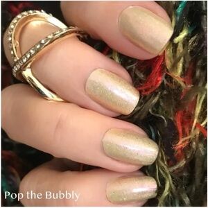 Color Street Pop The Bubbly Champagne Glitter Nail Polish Strips NWT